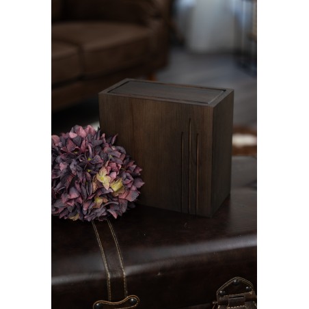 London Midi sötétbarna, fa urna, iker urna, urna, faurna